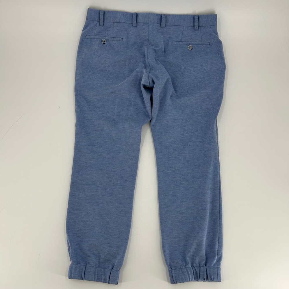 Tallia Mason Fit Blue Heathered Jogger Pants Mens 36x30 Lord & Taylor Stretch - Picture 8 of 11